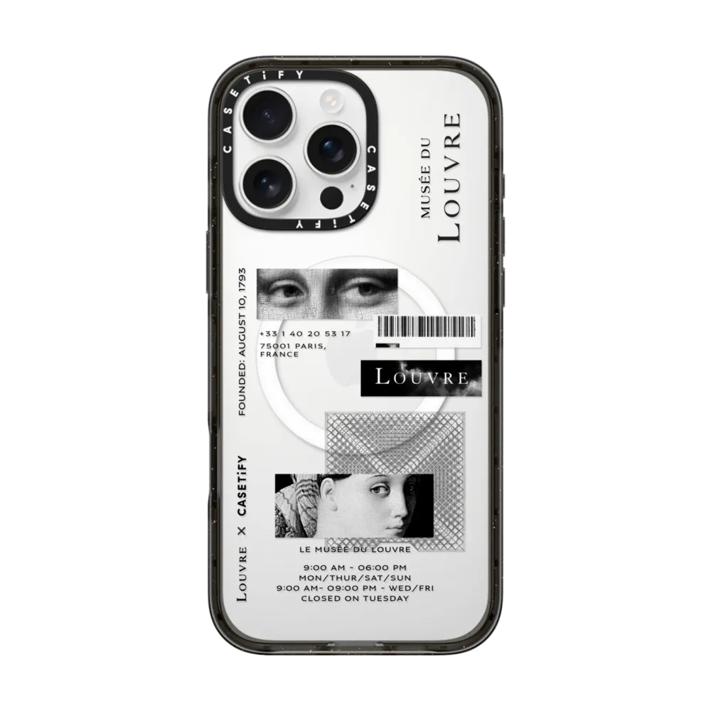 Impact iPhone 16 Pro Max Case MagSafe Compatible - Louvre monochromatique Case
