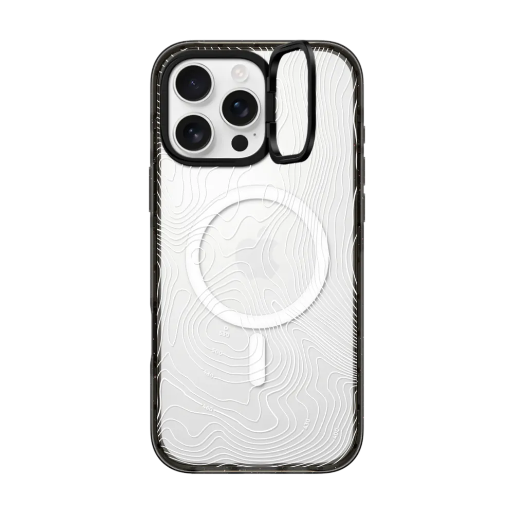 Impact Ring Stand iPhone 16 Pro Max Case MagSafe Compatible - Topography Map