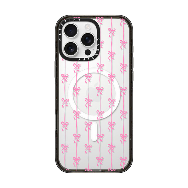 CASETiFY iPhone 16 Pro Max ケース ブラック インパクトケース MagSafe対応 Cottagecore Ballet Stripes