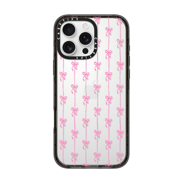 CASETiFY iPhone 16 Pro Max ケース ブラック インパクトケース Cottagecore Ballet Stripes