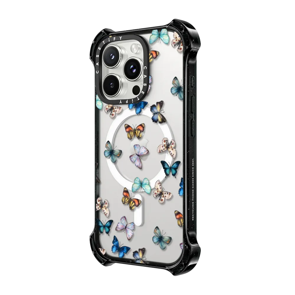Bounce iPhone 16 Pro Max Case MagSafe Compatible - Noir Butterfly