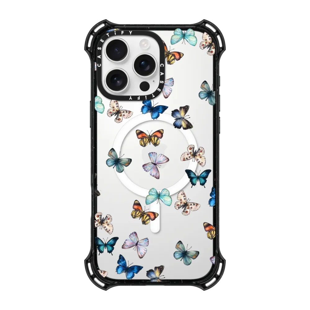 Bounce iPhone 16 Pro Max Case MagSafe Compatible - Noir Butterfly