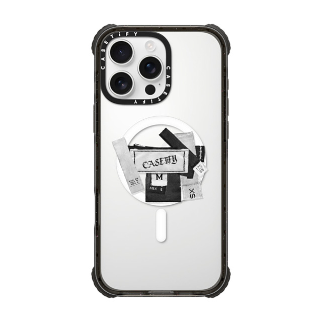 CASETiFY iPhone 16 Pro Max Case Black ウルトラ インパクトケース MagSafe 対応 Y2K Y2K Tag Collage Back to School CASETiFY iPhone 16 Pro Max Case Black ウルトラ インパクトケース MagSafe 対応 Y2K Y2K Tag Collage Back to School