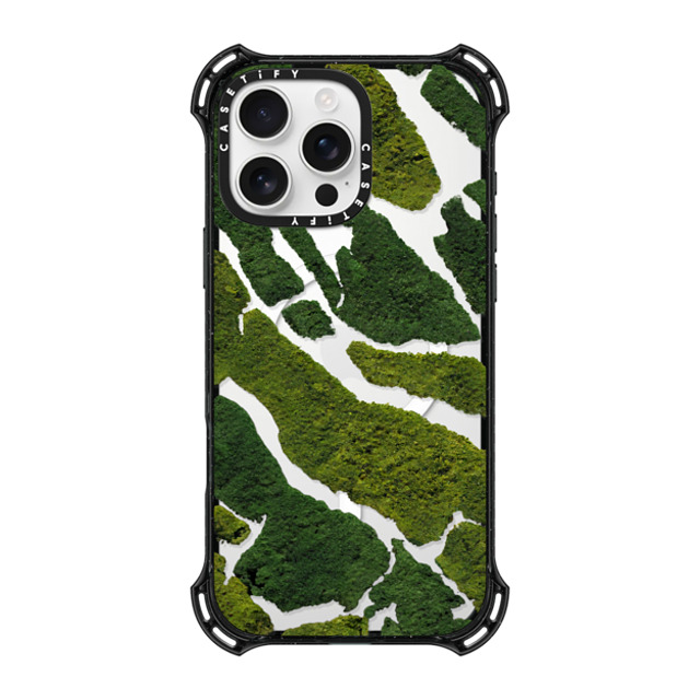 CASETiFY iPhone 16 Pro Max ケース ブラック バウンスケース nature Moss Camo