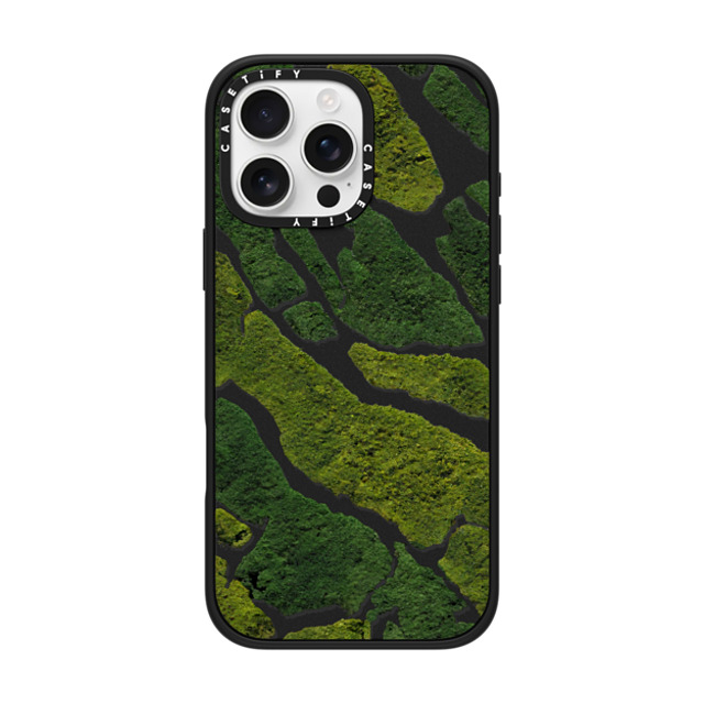 CASETiFY iPhone 16 Pro Max ケース マットブラック インパクトケース MagSafe対応 nature Moss Camo