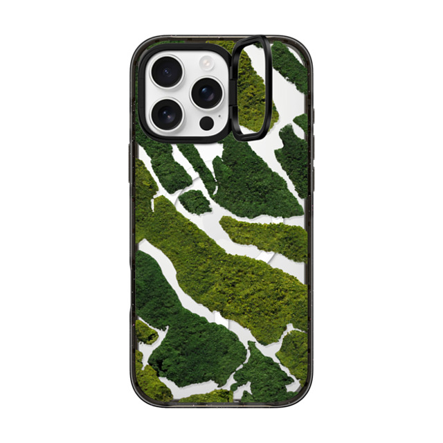 CASETiFY iPhone 16 Pro Max ケース ブラック インパクトリングスタンドケース MagSafe対応 nature Moss Camo