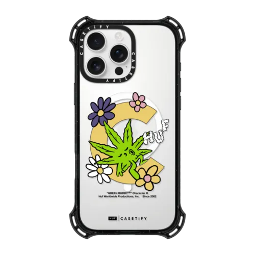 iPhone 16 Pro Max - HUF Green Buddy Logo Phone Case