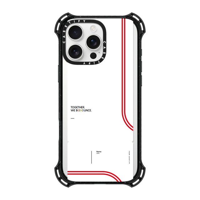 CASETiFY iPhone 16 Pro Max ケース ブラック バウンスケース Team CASETiFY Ticket Case - White casetify