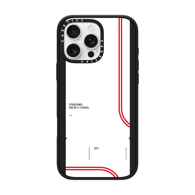 CASETiFY iPhone 16 Pro Max ケース マットブラック インパクトケース MagSafe対応 Team CASETiFY Ticket Case - White casetify