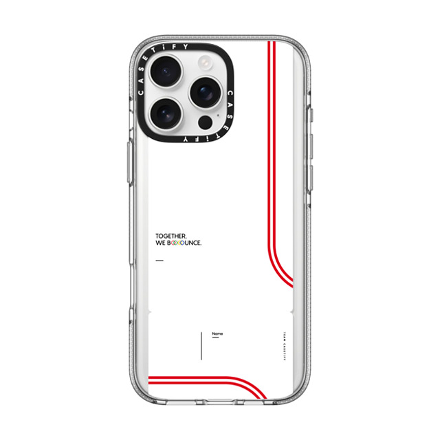 CASETiFY iPhone 16 Pro Max ケース クリア クリア ケース MagSafe対応 Team CASETiFY Ticket Case - White casetify