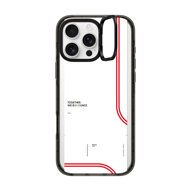 CASETiFY iPhone 16 Pro Max ケース ブラック インパクトリングスタンドケース MagSafe対応 Team CASETiFY Ticket Case - White casetify