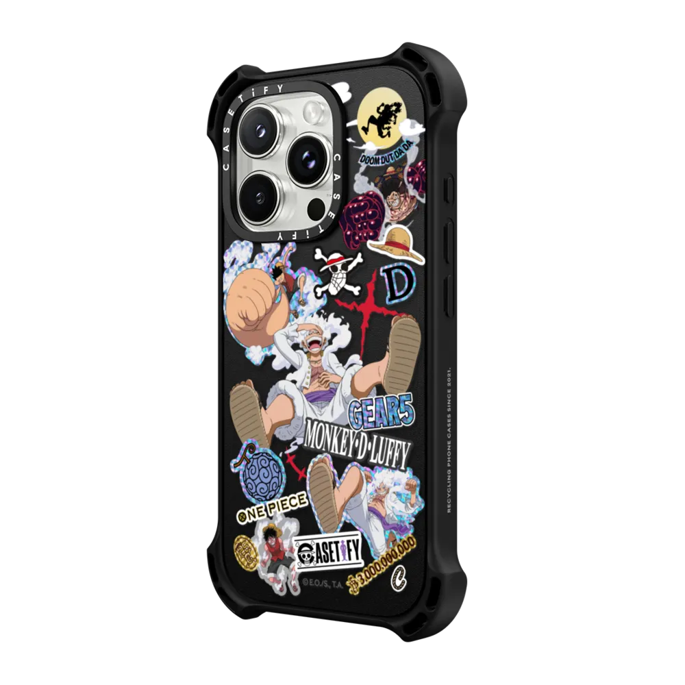 Bounce iPhone 16 Pro Max Case MagSafe Compatible - Luffy Gears Evolution Sticker Mania Case
