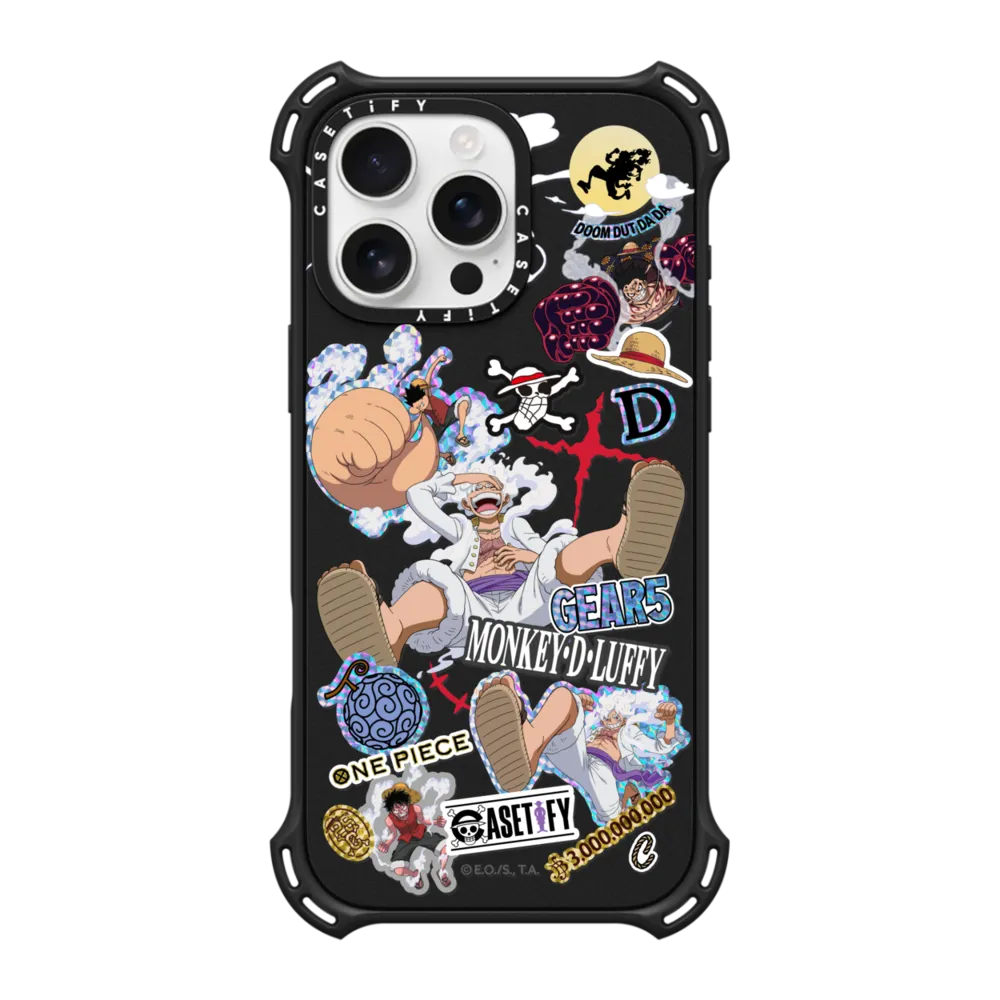 Bounce iPhone 16 Pro Max Case MagSafe Compatible - Luffy Gears Evolution Sticker Mania Case