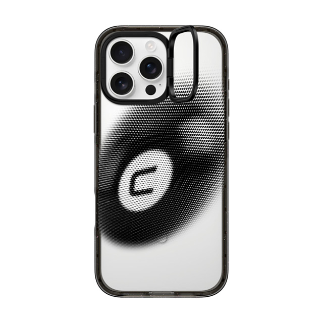 CASETiFY iPhone 16 Pro Max ケース ブラック インパクトリングスタンドケース MagSafe対応 Sport 8-Ball