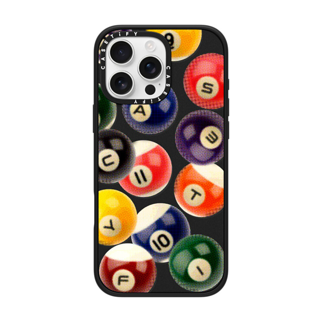 CASETiFY iPhone 16 Pro Max ケース マットブラック インパクトケース MagSafe対応 Sport Billiard