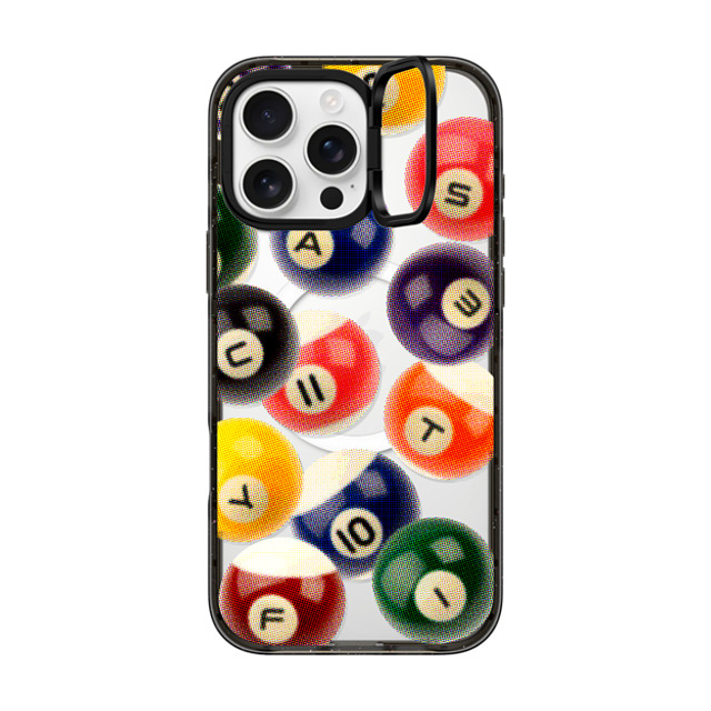 CASETiFY iPhone 16 Pro Max ケース ブラック インパクトリングスタンドケース MagSafe対応 Sport Billiard