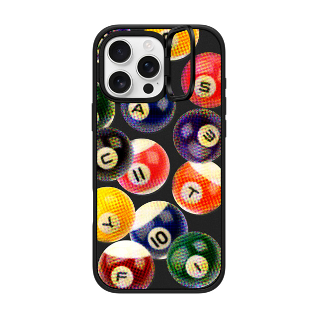 CASETiFY iPhone 16 Pro Max ケース マットブラック インパクトリングスタンドケース MagSafe対応 Sport Billiard