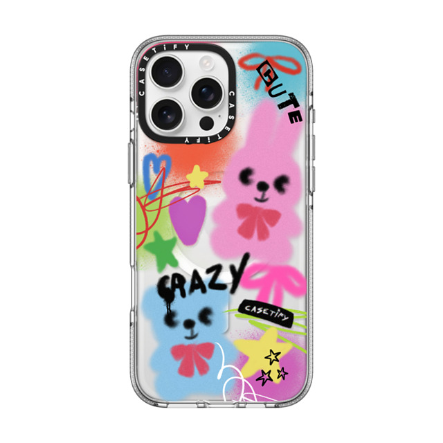 CASETiFY iPhone 16 Pro Max ケース クリア クリア ケース MagSafe対応 Street Art Cute & Crazy