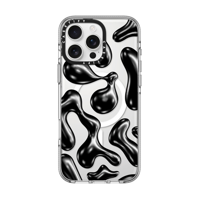 CASETiFY iPhone 16 Pro Max ケース クリア クリア ケース MagSafe対応 Y2K,Pattern Liquid Groovy