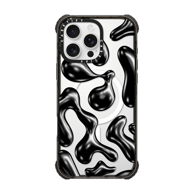 CASETiFY iPhone 16 Pro Max Case Black ウルトラ インパクトケース MagSafe 対応 Pattern,Y2K Liquid Groovy CASETiFY iPhone 16 Pro Max Case Black ウルトラ インパクトケース MagSafe 対応 Pattern,Y2K Liquid Groovy