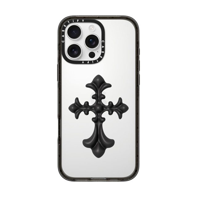 CASETiFY iPhone 16 Pro Max ケース ブラック インパクトケース Y2K Cross Heritage