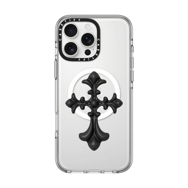 CASETiFY iPhone 16 Pro Max ケース クリア クリア ケース MagSafe対応 Y2K Cross Heritage