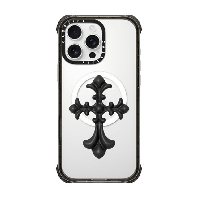 CASETiFY iPhone 16 Pro Max Case Black ウルトラ インパクトケース MagSafe 対応 Y2K Cross Heritage CASETiFY iPhone 16 Pro Max Case Black ウルトラ インパクトケース MagSafe 対応 Y2K Cross Heritage