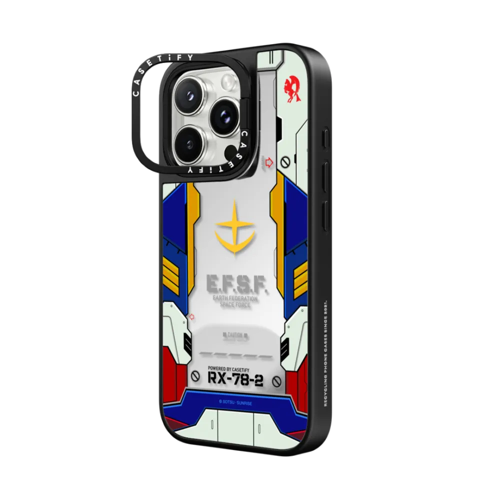 Mirror Ring Stand iPhone 16 Pro Max Case MagSafe Compatible - RX-78-2 Gundam Armour Case