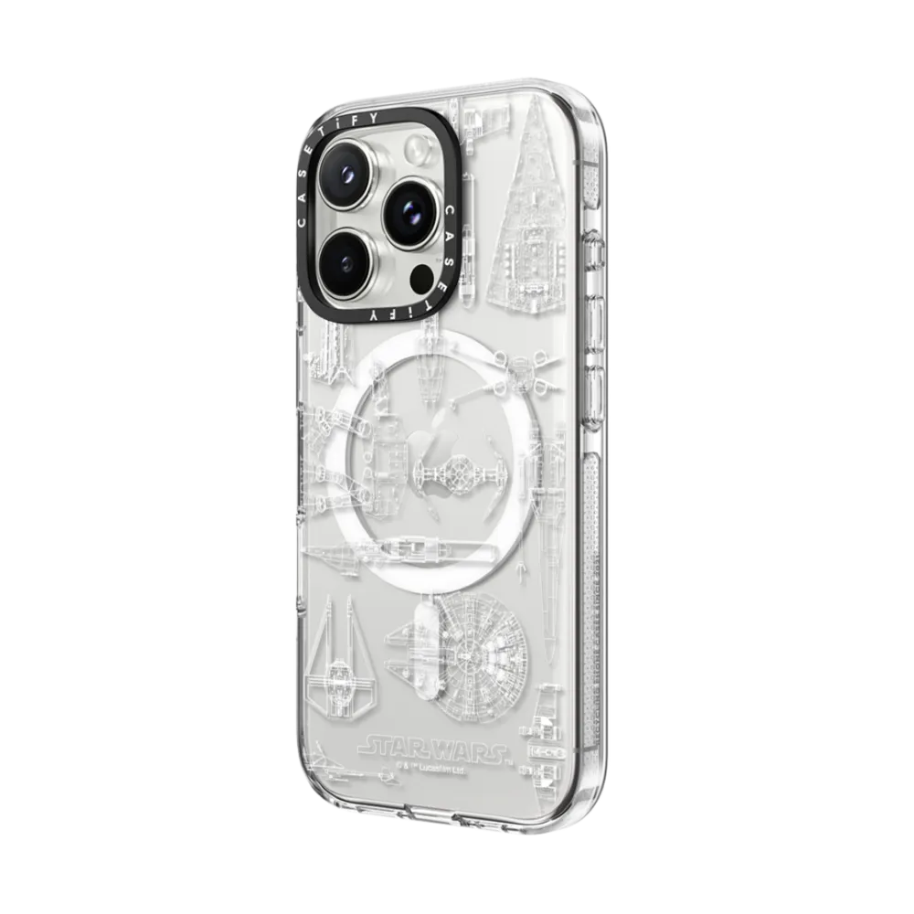 Clear iPhone 16 Pro Max Case MagSafe Compatible - Star Wars™ Aircrafts Pattern Case
