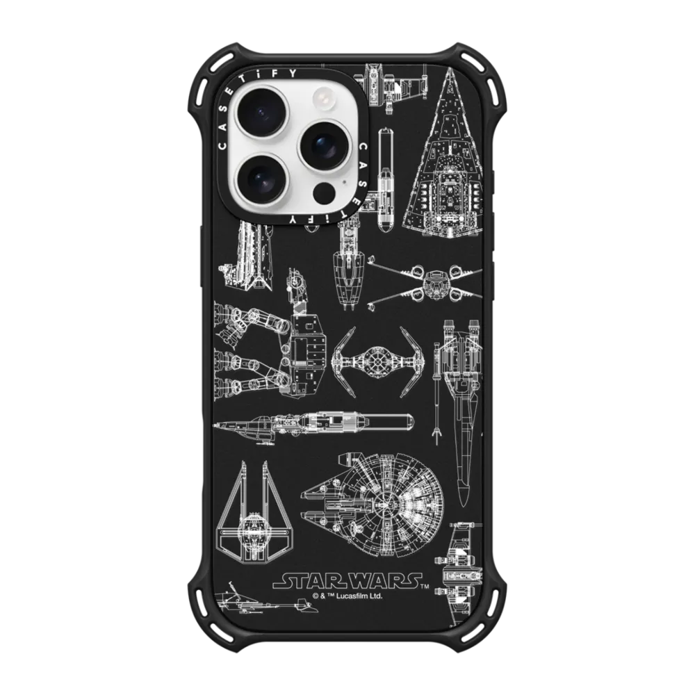 Bounce iPhone 16 Pro Max Case MagSafe Compatible - Star Wars™ Aircrafts Pattern Case
