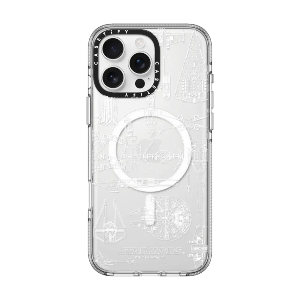Clear iPhone 16 Pro Max Case MagSafe Compatible - Star Wars™ Aircrafts Pattern Case