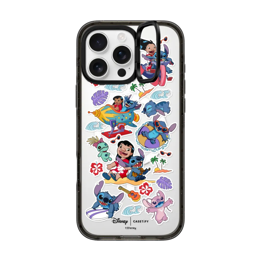 Impact Ring Stand iPhone 16 Pro Max Case MagSafe Compatible - Lilo & Stitch Sticker Case