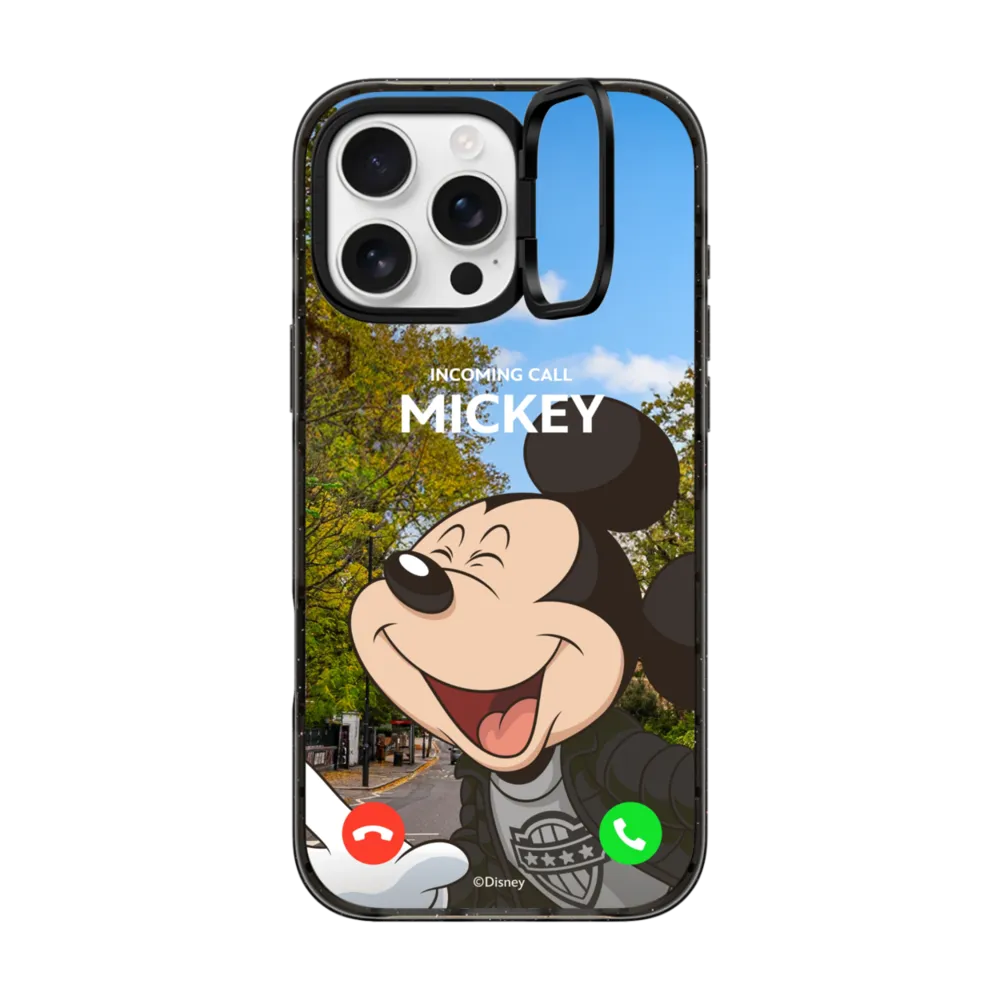 Impact Ring Stand iPhone 16 Pro Max Case MagSafe Compatible - Mickey & Friends Incoming Call Case (Mickey Mouse)