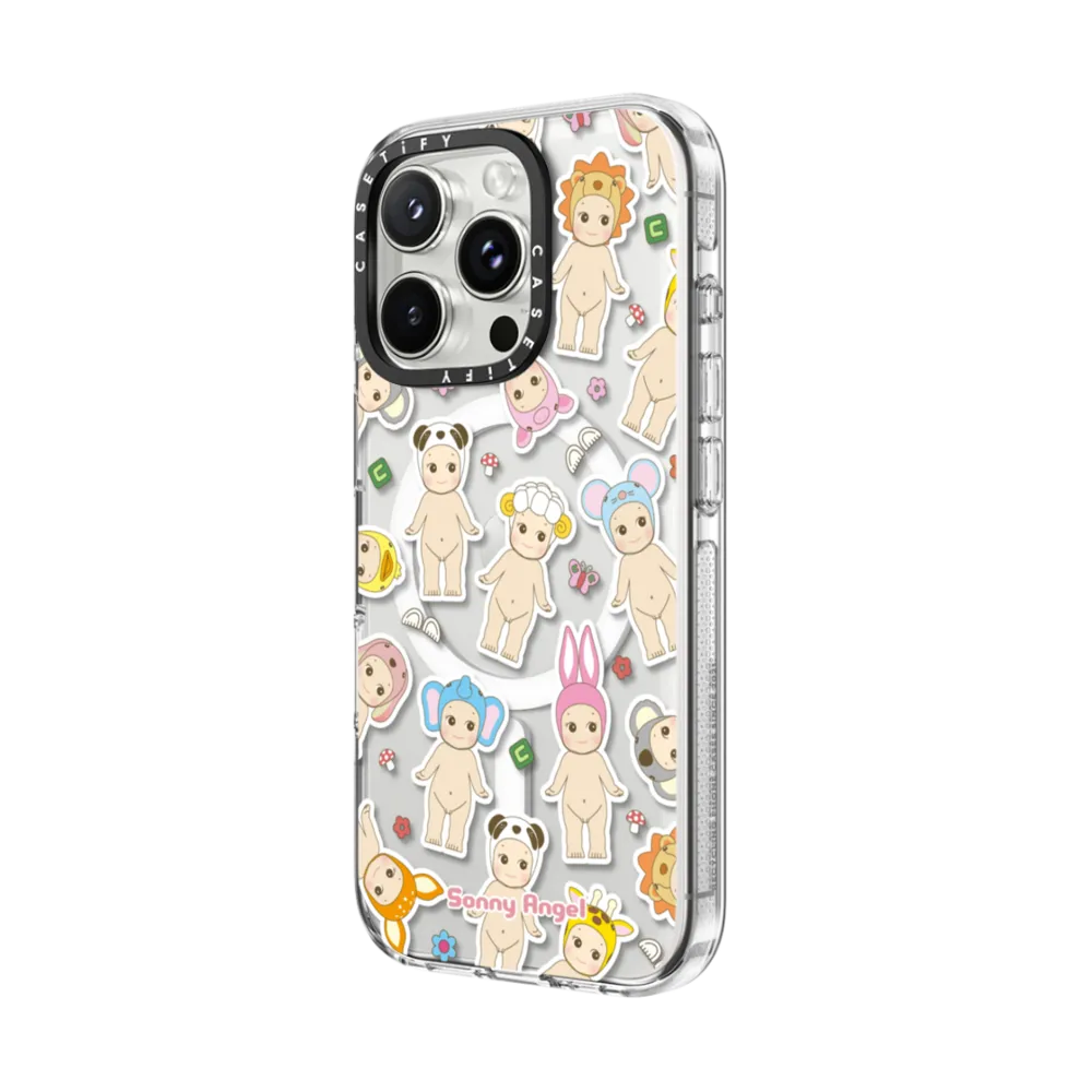 Clear iPhone 16 Pro Max Case MagSafe Compatible - Sonny Angel Sticker Case