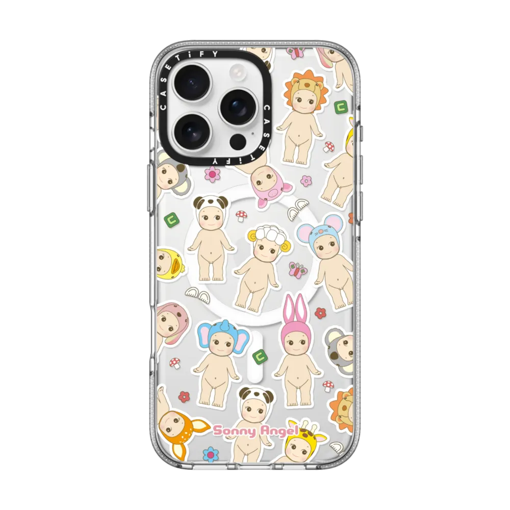 Clear iPhone 16 Pro Max Case MagSafe Compatible - Sonny Angel Sticker Case