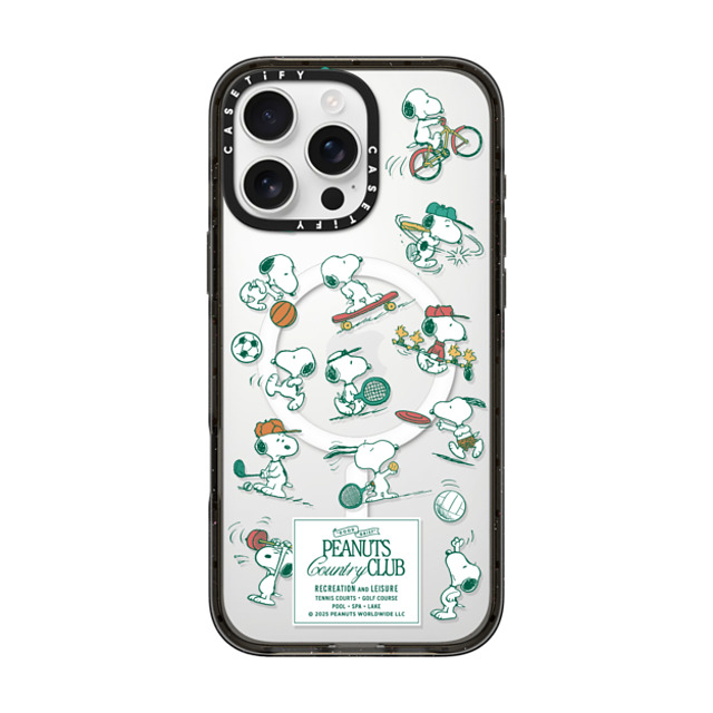 PEANUTS D3 x CASETiFY iPhone 16 Pro Max �P�[�X Dog,Sport �u���b�N �C���p�N�g�P�[�X MagSafe�Ή� Snoopy Sports & Recreation Case