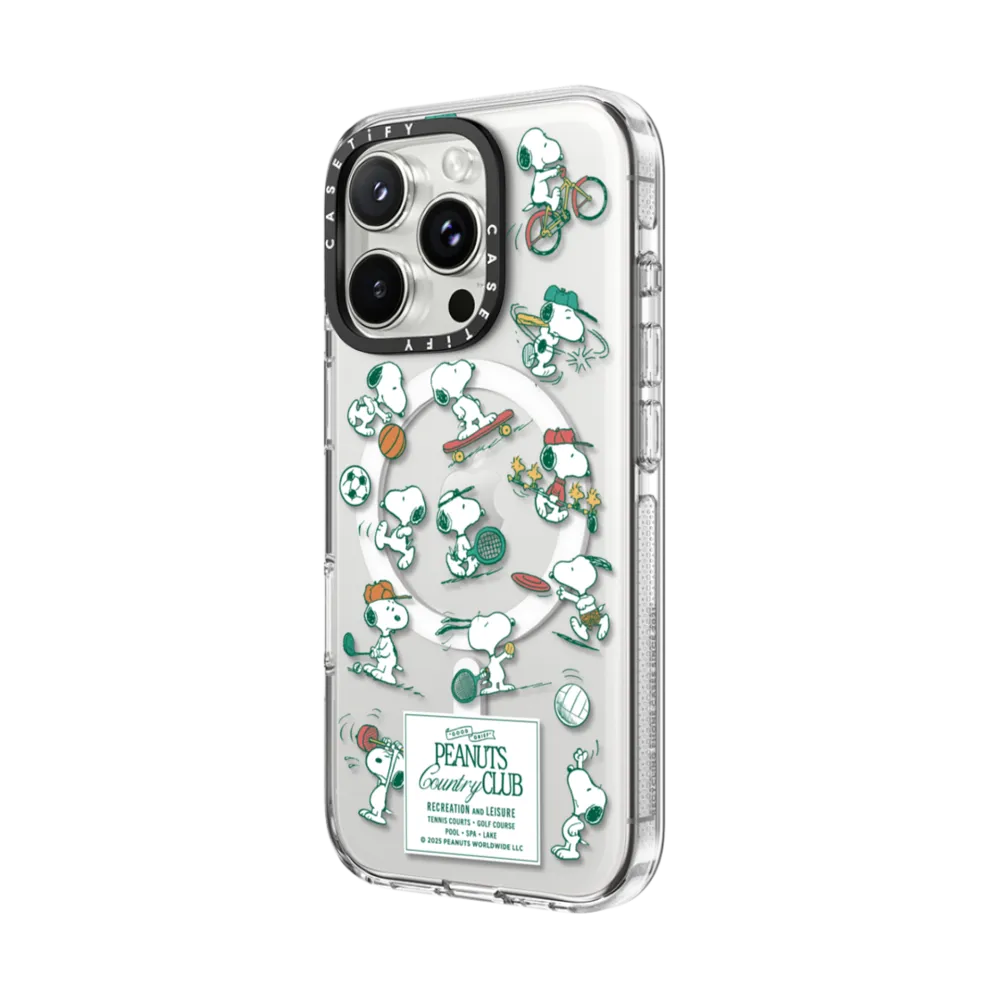 Mirror Ring Stand iPhone 16 Pro Max Case MagSafe Compatible - Snoopy Sports & Recreation Case