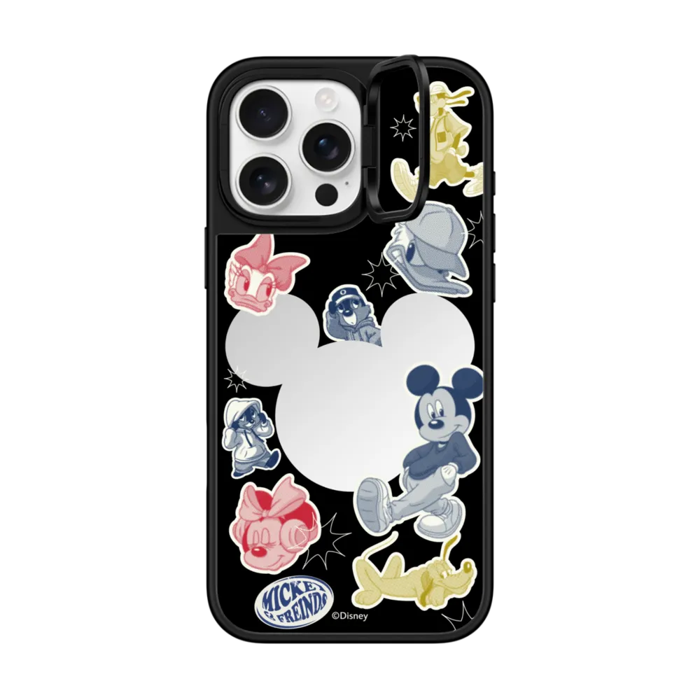 Mirror Ring Stand iPhone 16 Pro Max Case MagSafe Compatible - Mickey Mouse Frame Mirror Case