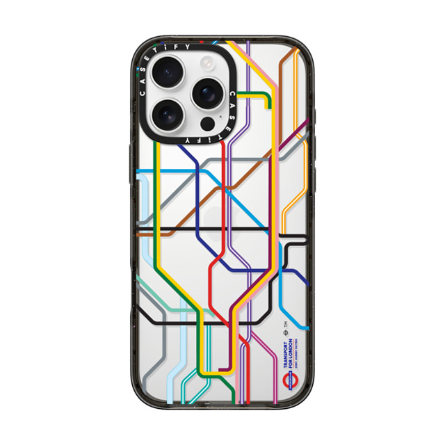 London Underground x CASETiFY iPhone 16 Pro Max �P�[�X �u���b�N �C���p�N�g�P�[�X London Underground Map Phone Case