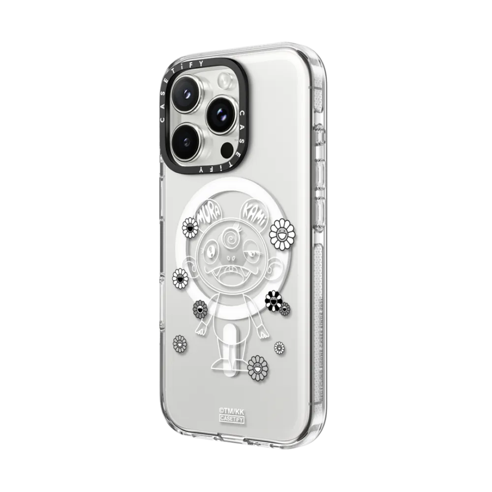 Clear iPhone 16 Pro Max Case MagSafe Compatible - KIKI AND FLOWERS (MONO) CASE