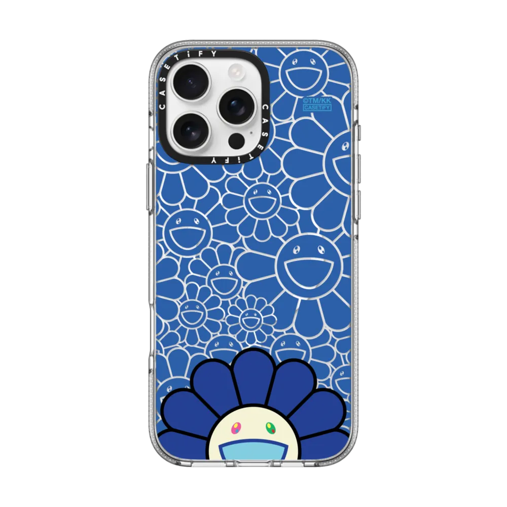 Impact Clear iPhone 16 Pro Max Case MagSafe Compatible - SMILE (BLUE) PHONE CASE