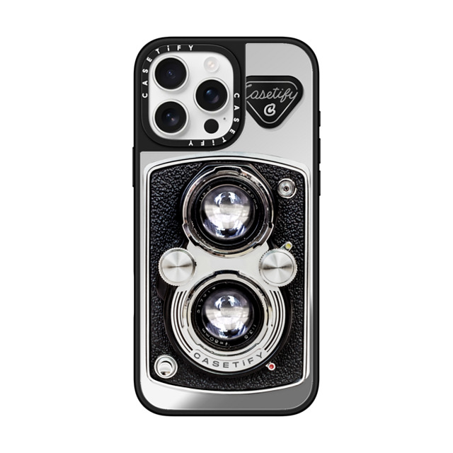 CASETiFY iPhone 16 Pro Max ケース Silver on Black ミラーケース MagSafe対応 Camera Case - Vintage casetify