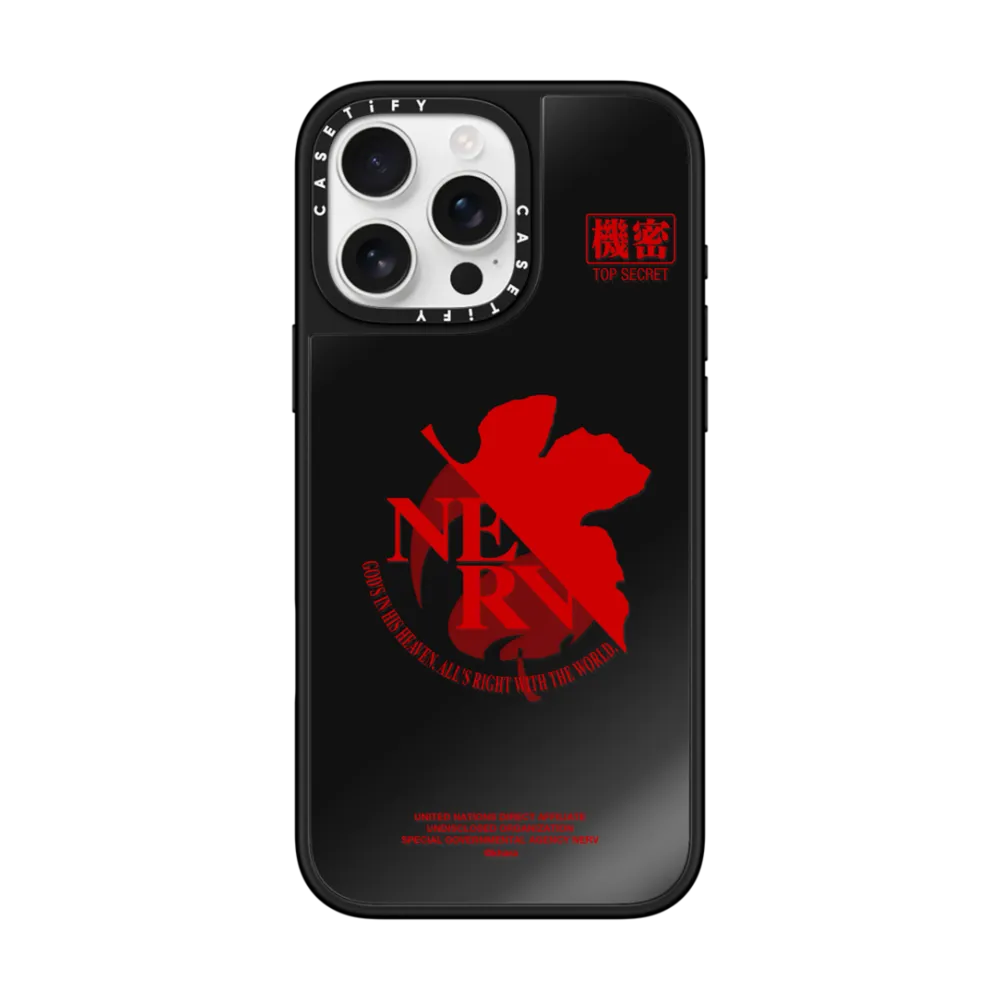 Mirror iPhone 16 Pro Max Case MagSafe Compatible - NERV Logo Case