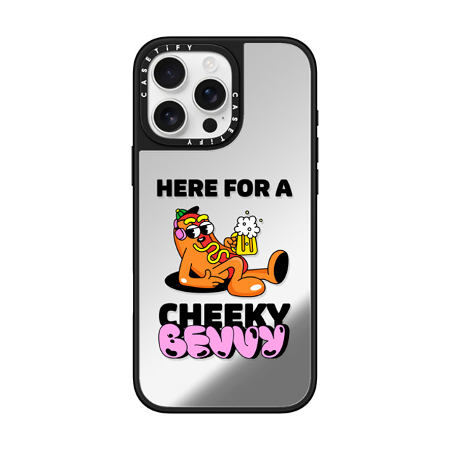 CASETiFY iPhone 16 Pro Max ケース Silver on Black ミラーケース MagSafe対応 Cherry チェリー(赤) HERE FOR A CHEEKY BEVVY Father's Day CASETiFY iPhone 16 Pro Max ケース Silver on Black ミラーケース MagSafe対応 Cherry チェリー(赤) HERE FOR A CHEEKY BEVVY Father's Day