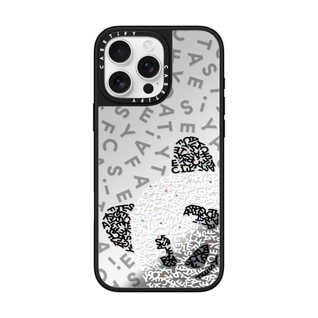 CASETiFY iPhone 16 Pro Max ケース Silver on Black ミラーケース MagSafe対応 Hi! Panda! casetify Father's Day CASETiFY iPhone 16 Pro Max ケース Silver on Black ミラーケース MagSafe対応 Hi! Panda! casetify Father's Day
