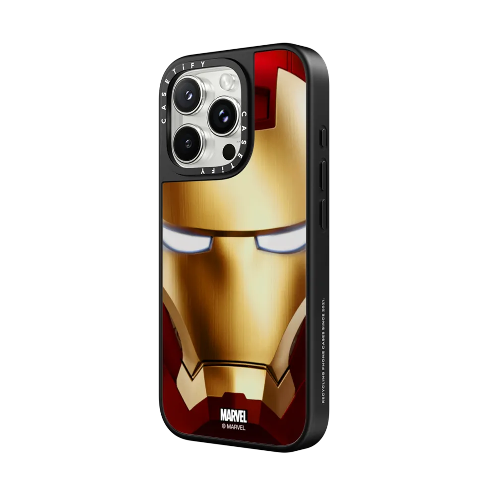 Mirror iPhone 16 Pro Max Case MagSafe Compatible - Iron Man Hero Mask Case