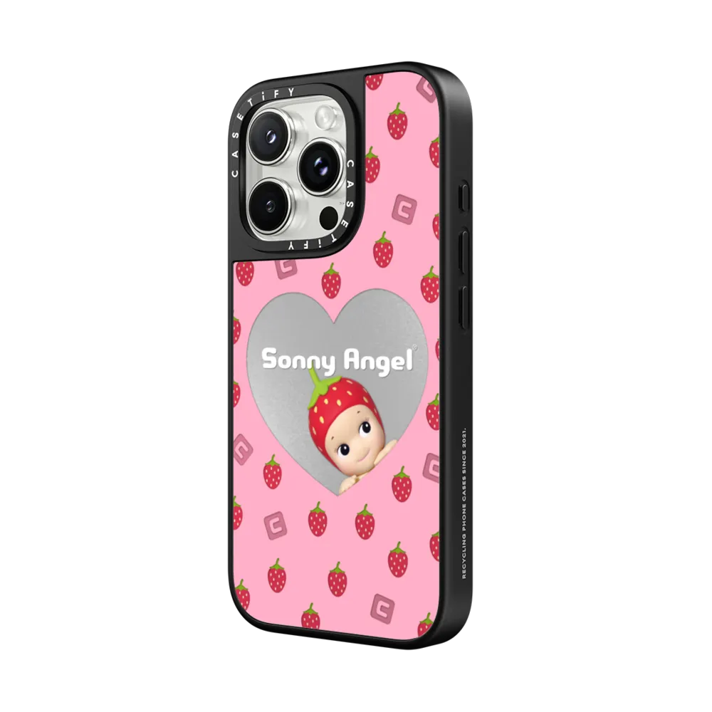 Mirror iPhone 16 Pro Max Case MagSafe Compatible - Sonny Angel Harvest Heart Strawberry