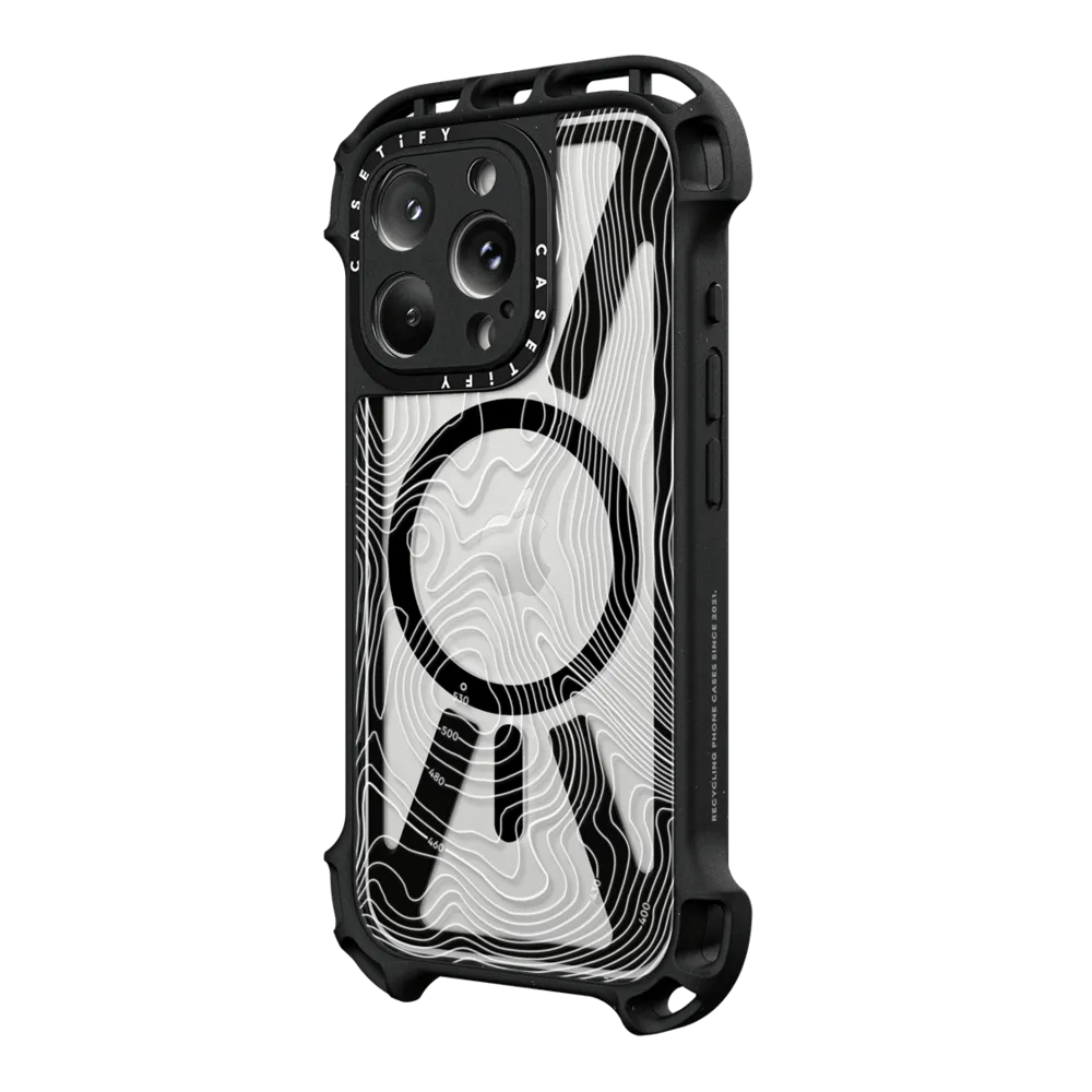 Ultra Bounce iPhone 16 Pro Max Case MagSafe Compatible - Topography Map