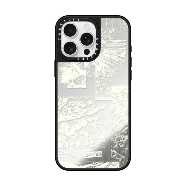 CASETiFY iPhone 16 Pro Max ケース Silver on Black ミラーケース MagSafe対応 nature Dark Forest