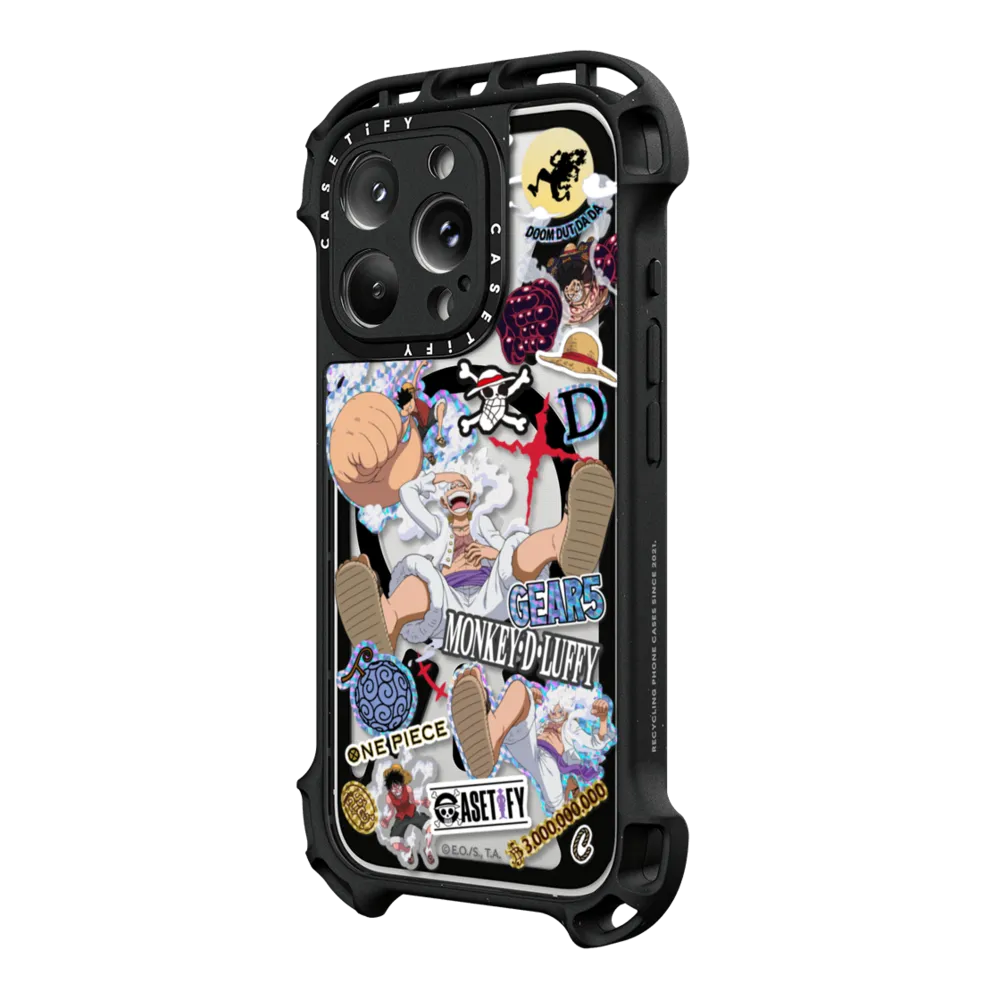Ultra Bounce iPhone 16 Pro Max Case MagSafe Compatible - Luffy Gears Evolution Sticker Mania Case